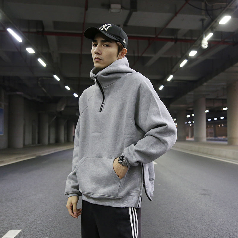 Oversized Half-Zip Pullover – Minimalist Streetwear Essential