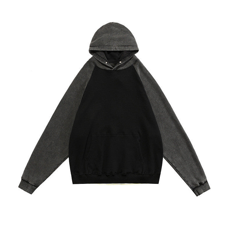 Oversized Two-Tone Hoodie – Monochrome Essential
