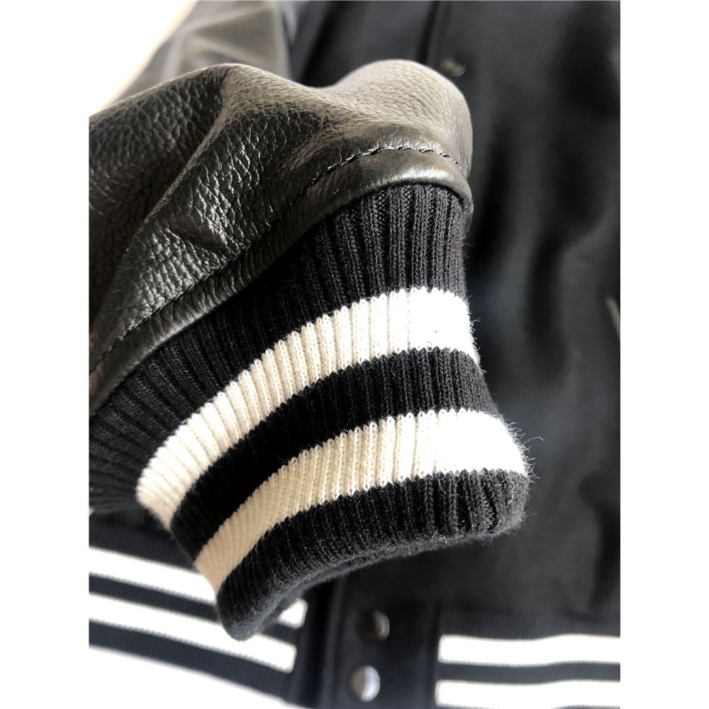 NXTLVL Wool × Leather Jacket – Noir Edition | Streetwear Essential