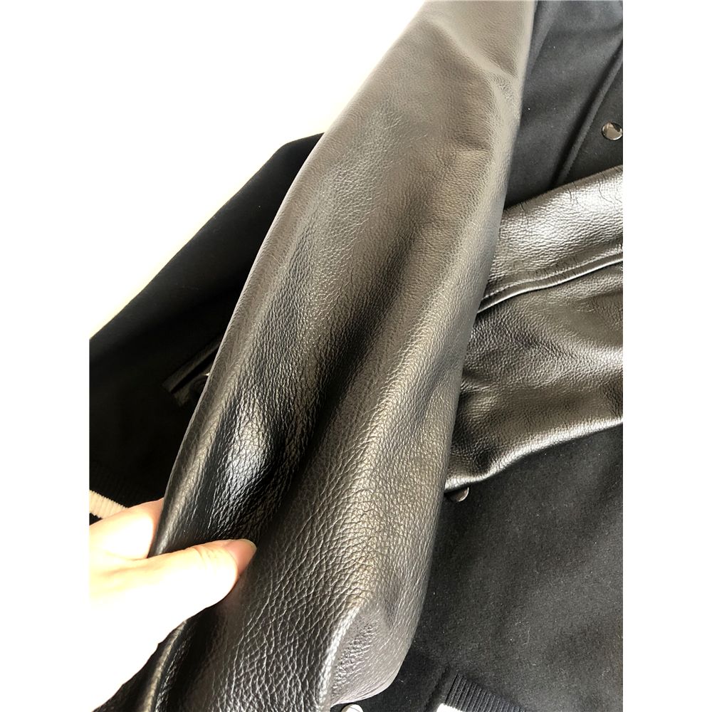 NXTLVL Wool × Leather Jacket – Noir Edition | Streetwear Essential