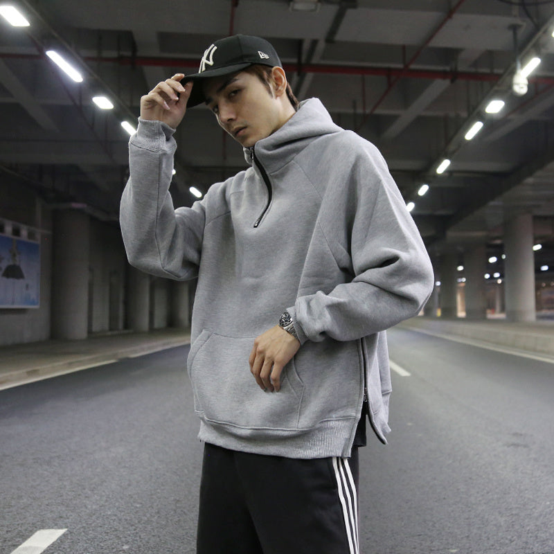 Oversized Half-Zip Pullover – Minimalist Streetwear Essential