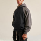 Oversized Two-Tone Hoodie – Monochrome Essential