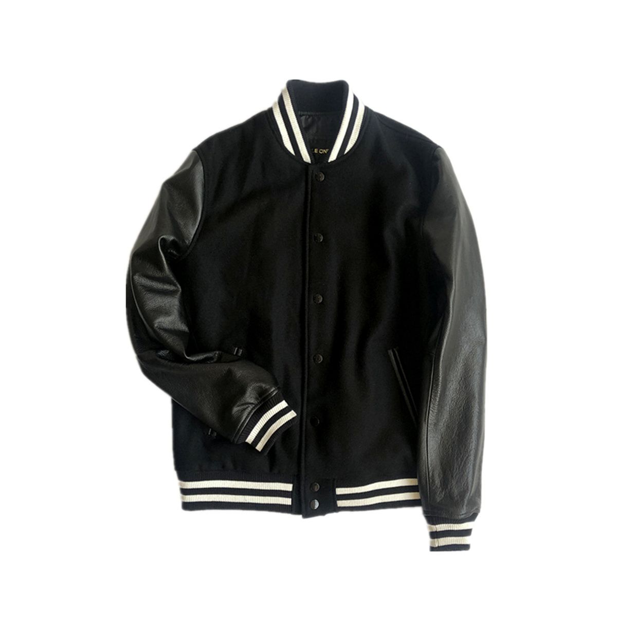 NXTLVL Wool × Leather Jacket – Noir Edition | Streetwear Essential