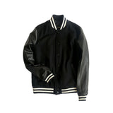 NXTLVL Wool × Leather Jacket – Noir Edition | Streetwear Essential