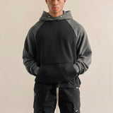 Oversized Two-Tone Hoodie – Monochrome Essential